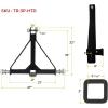 imageMytee Products 3 Point 2quot Receiver Trailer Hitch  Heavy Duty Trailer Draw Bar Adapter Category 1 Tractor Tow  Quick Three Point Hitch Receiver Compatible for Tractor Kubota Yanmar Ford