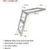 imageMytee Products 3 Rung PullOut Trailer Step Ladder with Standing Platform Folding Truck Step Galvanized Steel for Use with Trucks Trailers and RVs2Rung
