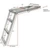 imageMytee Products 3 Rung PullOut Trailer Step Ladder with Standing Platform Folding Truck Step Galvanized Steel for Use with Trucks Trailers and RVs3Rung