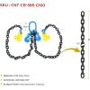 imageMytee Products 38quot x 5 Sea Shipping Container Loading Chain Bridle G100 VChain Cargo Storage Moving58  G100