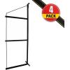 imageMytee Products 4 Pack of 3 Tier Shipping Container Shelving Bracket with 18quotD x 60quotH  Black Powder Coated Steel Shelf Brackets for Heavy Duty Trailer Containers  Easy to Assemble ampamp Remove4  Pack