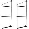 imageMytee Products 4 Pack of 3 Tier Shipping Container Shelving Bracket with 18quotD x 60quotH  Black Powder Coated Steel Shelf Brackets for Heavy Duty Trailer Containers  Easy to Assemble ampamp Remove2  Pack