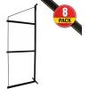 imageMytee Products 4 Pack of 3 Tier Shipping Container Shelving Bracket with 18quotD x 60quotH  Black Powder Coated Steel Shelf Brackets for Heavy Duty Trailer Containers  Easy to Assemble ampamp Remove8  Pack