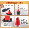 imageMytee Products 8 Pack Traffic Cones 28 Inch with Reflective Collars ampamp Solid Black Weighted Base  PVC Orange Construction Cones  Stacklable Safety Cones for Parking Lot Driveway Road Traffic16  Pack