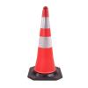 imageMytee Products 8 Pack Traffic Cones 28 Inch with Reflective Collars ampamp Solid Black Weighted Base  PVC Orange Construction Cones  Stacklable Safety Cones for Parking Lot Driveway Road Traffic16  Pack