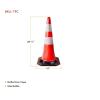 imageMytee Products 8 Pack Traffic Cones 28 Inch with Reflective Collars ampamp Solid Black Weighted Base  PVC Orange Construction Cones  Stacklable Safety Cones for Parking Lot Driveway Road Traffic8  Pack