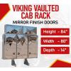 imageMytee Products 84quot x 80quot x 14quot Viking Vaulted Aluminum Flatbed Trailer Cab Rack with 5 Mirror Finish Doors  Headache Rack for Semi Trucks for Easy Haul ampamp Store Trailer Equipments