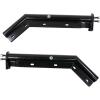 imageMytee Products Black Angled Spring Loaded Mud Flap Hanger Bracket Set 28quot Length  212quot Bolt Spacing  Round Tube Style 45 Degree Angled Mad Flap Hanger for Semi TrucksBlack
