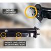 imageMytee Products Black Angled Spring Loaded Mud Flap Hanger Bracket Set 28quot Length  212quot Bolt Spacing  Round Tube Style 45 Degree Angled Mad Flap Hanger for Semi TrucksBlack