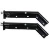 imageMytee Products Black Angled Spring Loaded Mud Flap Hanger Bracket Set 28quot Length  212quot Bolt Spacing  Round Tube Style 45 Degree Angled Mad Flap Hanger for Semi TrucksBlack