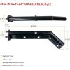 imageMytee Products Black Angled Spring Loaded Mud Flap Hanger Bracket Set 28quot Length  212quot Bolt Spacing  Round Tube Style 45 Degree Angled Mad Flap Hanger for Semi TrucksBlack
