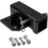 imageMytee Products BoltOn Receiver Hitch for 2quot Transformer Tractor Hitch  Black Powder Coated Steel Gooseneck 3Point Hitch Towing Capacity 2500 lbs1  Pack