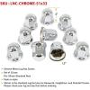 imageMytee Products Chrome Metal Lug Nut Covers 2quotH fits 33mm Push on 20 Pack10  Pack