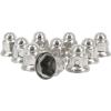 imageMytee Products Chrome Metal Lug Nut Covers 2quotH fits 33mm Push on 20 Pack10  Pack