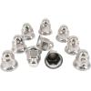 imageMytee Products Chrome Metal Lug Nut Covers 2quotH fits 33mm Push on 20 Pack10  Pack