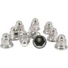imageMytee Products Chrome Metal Lug Nut Covers 2quotH fits 33mm Push on 20 Pack20  Pack