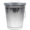 imageMytee Products Galvanized Trash Can wLid Ideal for Trailers  4 Gallon Steel Mounted Small Outdoor Garbage Can for Home Office Bathroom Kitchen  Fire and Heat Resistant