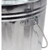 imageMytee Products Galvanized Trash Can wLid Ideal for Trailers  4 Gallon Steel Mounted Small Outdoor Garbage Can for Home Office Bathroom Kitchen  Fire and Heat Resistant