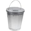 imageMytee Products Galvanized Trash Can wLid Ideal for Trailers  4 Gallon Steel Mounted Small Outdoor Garbage Can for Home Office Bathroom Kitchen  Fire and Heat Resistant