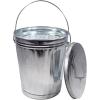 imageMytee Products Galvanized Trash Can wLid Ideal for Trailers  6 Gallon Steel Mounted Small Outdoor Garbage Can for Home Office Bathroom Kitchen  Fire and Heat Resistant