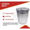 imageMytee Products Galvanized Trash Can wLid Ideal for Trailers  6 Gallon Steel Mounted Small Outdoor Garbage Can for Home Office Bathroom Kitchen  Fire and Heat Resistant