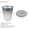 imageMytee Products Galvanized Trash Can wLid Ideal for Trailers  6 Gallon Steel Mounted Small Outdoor Garbage Can for Home Office Bathroom Kitchen  Fire and Heat Resistant