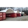 imageMytee Products Shipping Container Canopy Shelter Kit  20L x 20W 21 Oz 610 GSM PVC White Cover Storage Container Roof with Back End Wall  Snow UV and WeatherResistant40 L x 40 W