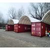 imageMytee Products Shipping Container Canopy Shelter Kit  20L x 20W 21 Oz 610 GSM PVC White Cover Storage Container Roof with Back End Wall  Snow UV and WeatherResistant20 L x 20 W