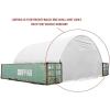 imageMytee Products Shipping Container Canopy Shelter Kit  20L x 20W 21 Oz 610 GSM PVC White Cover Storage Container Roof with Back End Wall  Snow UV and WeatherResistant1838 H x 26 W