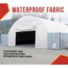 imageMytee Products Shipping Container Canopy Shelter Kit  20L x 20W 21 Oz 610 GSM PVC White Cover Storage Container Roof with Back End Wall  Snow UV and WeatherResistant204 H x 33 W