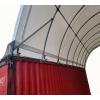 imageMytee Products Shipping Container Canopy Shelter Kit  20L x 20W 21 Oz 610 GSM PVC White Cover Storage Container Roof with Back End Wall  Snow UV and WeatherResistant20 L x 20 W