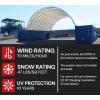 imageMytee Products Shipping Container Canopy Shelter Kit  20L x 20W 21 Oz 610 GSM PVC White Cover Storage Container Roof with Back End Wall  Snow UV and WeatherResistant20 L x 20 W