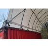 imageMytee Products Shipping Container Canopy Shelter Kit  20L x 20W 21 Oz 610 GSM PVC White Cover Storage Container Roof with Back End Wall  Snow UV and WeatherResistant20 L x 40 W