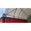 imageMytee Products Shipping Container Canopy Shelter Kit  20L x 20W 21 Oz 610 GSM PVC White Cover Storage Container Roof with Back End Wall  Snow UV and WeatherResistant40 L x 40 W