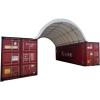 imageMytee Products Shipping Container Canopy Shelter Kit  20L x 20W 21 Oz 610 GSM PVC White Cover Storage Container Roof with Back End Wall  Snow UV and WeatherResistant40 L x 20 W