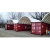 imageMytee Products Shipping Container Canopy Shelter Kit  20L x 20W 21 Oz 610 GSM PVC White Cover Storage Container Roof with Back End Wall  Snow UV and WeatherResistant40 L x 40 W
