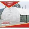 imageMytee Products Shipping Container Canopy Shelter Kit  20L x 20W 21 Oz 610 GSM PVC White Cover Storage Container Roof with Back End Wall  Snow UV and WeatherResistant1838 H x 26 W