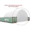 imageMytee Products Shipping Container Canopy Shelter Kit  20L x 20W 21 Oz 610 GSM PVC White Cover Storage Container Roof with Back End Wall  Snow UV and WeatherResistant1812 H x 26 W