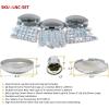 imageMytee Products Steel Chrome Axle Wheel Cover Set  Includes 2 Front Hub Caps 4 Rear Hub Caps 60 Lug Nut Covers 33mm for Semi Truck  Axle Cover Combo Kit1  Pack