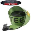 imageMytee Products Winch Straps 4quot x 30 Yellow Heavy Duty Tie Down wFlat Hooks WLL 5400 lbs  4 Inch Cargo Control for Flatbed Truck Utility Trailer 10 PackGreen