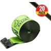 imageMytee Products Winch Straps 4quot x 30 Yellow Heavy Duty Tie Down wFlat Hooks WLL 5400 lbs  4 Inch Cargo Control for Flatbed Truck Utility Trailer 10 PackSafety Green