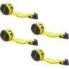 imageMytee Products Winch Straps 4quot x 30 Yellow Heavy Duty Tie Down wFlat Hooks WLL 5400 lbs  4 Inch Cargo Control for Flatbed Truck Utility Trailer 10 PackYellow