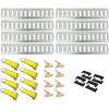 imageMytee Products 16 Pieces ETrack Tie Down Kit  4 Galvanized Horizontal 5 E Track Rails 4 O Rings 4 Rope Tie Offs 4 End Caps  Heavy Duty E Track Accessories for Enclosed Trailers ampamp Vans32 Pieces