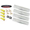 imageMytee Products 16 Pieces ETrack Tie Down Kit  4 Galvanized Horizontal 5 E Track Rails 4 O Rings 4 Rope Tie Offs 4 End Caps  Heavy Duty E Track Accessories for Enclosed Trailers ampamp Vans16 Pieces