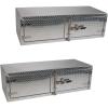 imageMytee Products 18quotx24quotx60quot Aluminum Flatbed Trailer Underbody Tool Box with Diamond Checker Finish Barndoor Style Double Doors ampamp Paddle Lock  Heavy Duty Side Mount Tool Box for Trailer ampamp Semi Truck2  Pack