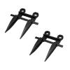 imageMytee Products 2 Pack Combine Platform Sickle Bar Rock Guard fits New Holland Part  86615982  Black Powder Coated Forged Steel Sickle Mower Knife Guard with Two Prongs2  Pack