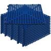 imageMytee Products 24 Pack 12quotx12quot 12quot Thick Non Slip Interlocking Self Drainage Tiles for Bathroom Floor  Interlocking Deck Tiles for Outdoor Kitchen Shower Pool Balcony Wet Area GymBlue