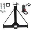 imageMytee Products 3 Point Trailer Hitch 2quot Receiver ampamp Shackle Hitch Receiver with 58quot Hitch Lock Pin ampamp 34 D Ring Shackle  11000 lbs WLL  Heavy Duty Trailer Draw Bar Adapter Category 1 Tractor Tow