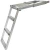 imageMytee Products 3 Rung PullOut Trailer Step Ladder with Standing Platform Folding Truck Step Galvanized Steel for Use with Trucks Trailers and RVs3Rung