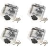 imageMytee Products 4 Pack THandle Tool Box Lock Rv Door Latch with Two Keys Stainless Steel Polished NOT KEYED AlikeStainless